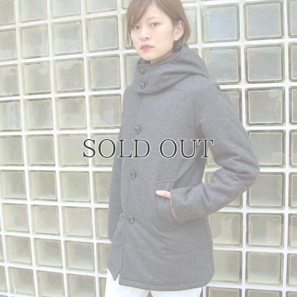 画像3: 550gピュアウールメルトン脱着フード付サーモライトキルトステンカラーコート [Lady's]【送料無料】 / Audience【取寄せ対応可能】