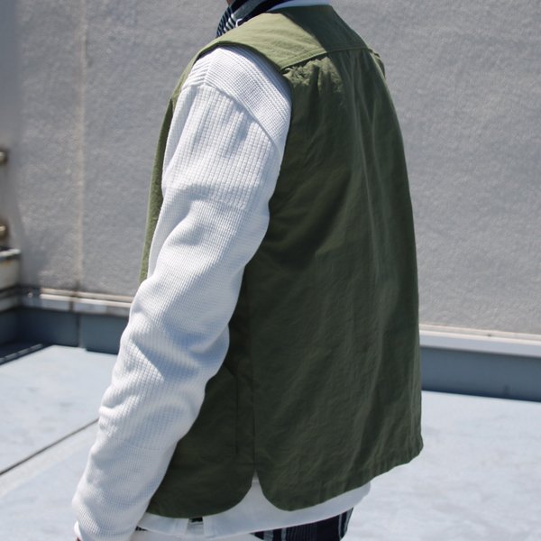 画像11: 【RE PRICE/価格改定】ヴィンテージナイロンオックス ノーカラーZipベスト【MADE IN JAPAN】『日本製』/ Upscape Audience