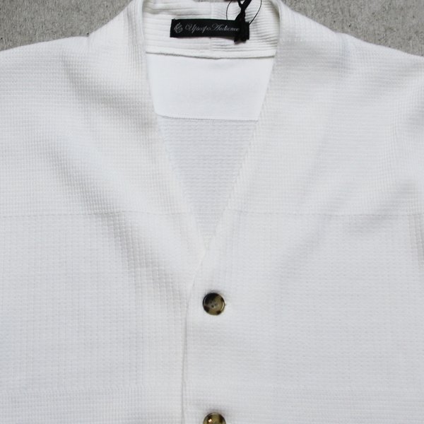 画像13: 【RE PRICE/価格改定】BOROライク ランダムワッフルランダム釦 モックVネックカーディガン【MADE IN JAPAN】『日本製』 / Upscape Audience