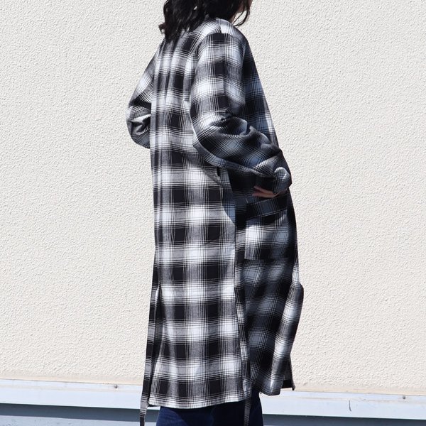 画像5: 【RE PRICE / 価格改定】フランネルチェック キモノガウンコート［Lady's］【MADE IN JAPAN】『日本製』 / Upscape Audience
