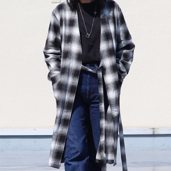 画像8: 【RE PRICE / 価格改定】フランネルチェック キモノガウンコート［Lady's］【MADE IN JAPAN】『日本製』 / Upscape Audience