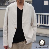 【RE PRICE/価格改定】綿麻キャンバス1Bカラーレス_jacket【MADE IN JAPAN】『日本製  / Upscape Audience