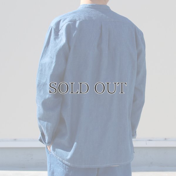 画像22: 麻混デニムマオカラー９分袖 ライト_Jacket【MADE IN JAPAN】『日本製』/ Upscape Audience