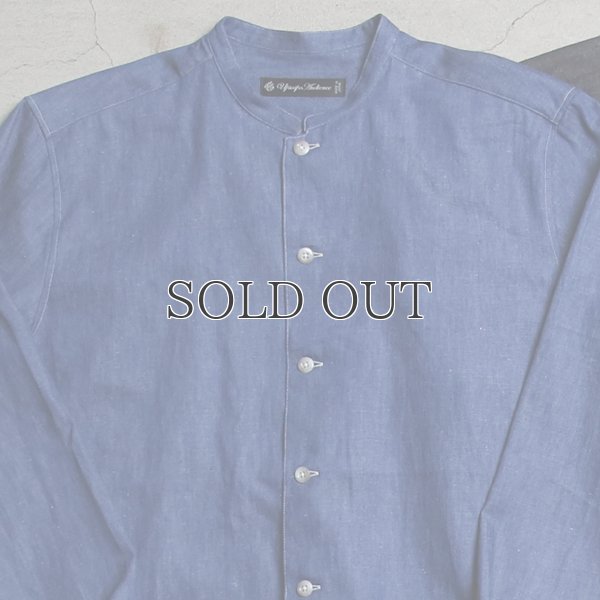 画像24: 麻混デニムマオカラー９分袖 ライト_Jacket【MADE IN JAPAN】『日本製』/ Upscape Audience