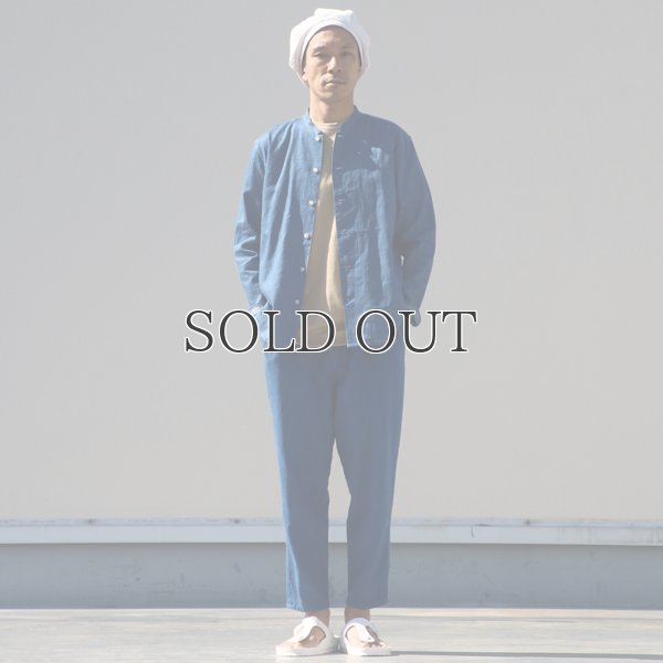 画像18: 麻混デニムマオカラー９分袖 ライト_Jacket【MADE IN JAPAN】『日本製』/ Upscape Audience