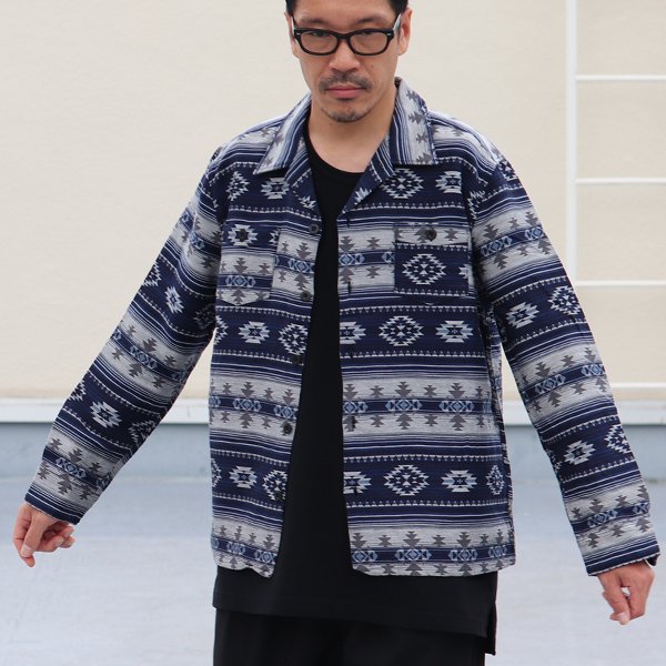 画像4: ネイティブジャガードボーダーオープンカラーライト_Jacket【MADE IN JAPAN】『日本製』/ Upscape Audience