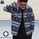 ネイティブジャガードボーダーオープンカラーライト_Jacket【MADE IN JAPAN】『日本製』/ Upscape Audience