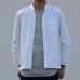 画像17: コットンギャバジンスタンドスモールカラー9分袖 シャツジャケット【MADE IN JAPAN】『日本製』/ Upscape Audience