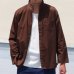 画像2: コットンギャバジンスタンドスモールカラー9分袖 シャツジャケット【MADE IN JAPAN】『日本製』/ Upscape Audience (2)