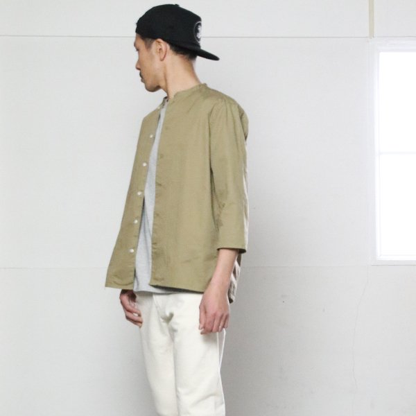 画像14: 【RE PRICE / 価格改定】コットンギャバジン マオカラー 七分袖 シャツジャケット【MADE IN JAPAN】『日本製』/ Upscape Audience