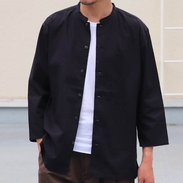 画像4: 【RE PRICE / 価格改定】コットンギャバジン マオカラー 七分袖 シャツジャケット【MADE IN JAPAN】『日本製』/ Upscape Audience