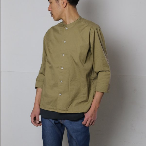 画像15: 【RE PRICE / 価格改定】コットンギャバジン マオカラー 七分袖 シャツジャケット【MADE IN JAPAN】『日本製』/ Upscape Audience