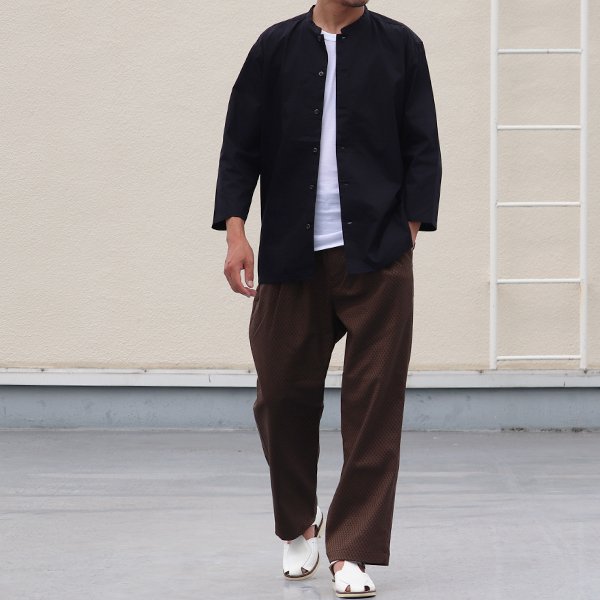 画像7: 【RE PRICE / 価格改定】コットンギャバジン マオカラー 七分袖 シャツジャケット【MADE IN JAPAN】『日本製』/ Upscape Audience