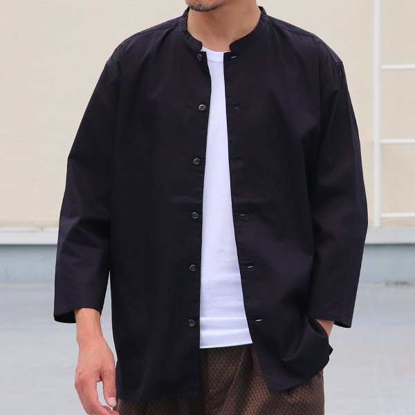 画像3: 【RE PRICE / 価格改定】コットンギャバジン マオカラー 七分袖 シャツジャケット【MADE IN JAPAN】『日本製』/ Upscape Audience