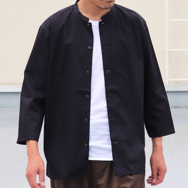 画像4: 【RE PRICE / 価格改定】コットンギャバジン マオカラー 七分袖 シャツジャケット【MADE IN JAPAN】『日本製』/ Upscape Audience