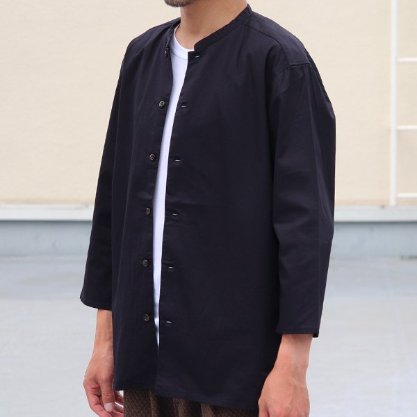 画像5: 【RE PRICE / 価格改定】コットンギャバジン マオカラー 七分袖 シャツジャケット【MADE IN JAPAN】『日本製』/ Upscape Audience