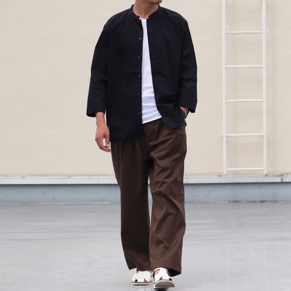 画像8: 【RE PRICE / 価格改定】コットンギャバジン マオカラー 七分袖 シャツジャケット【MADE IN JAPAN】『日本製』/ Upscape Audience