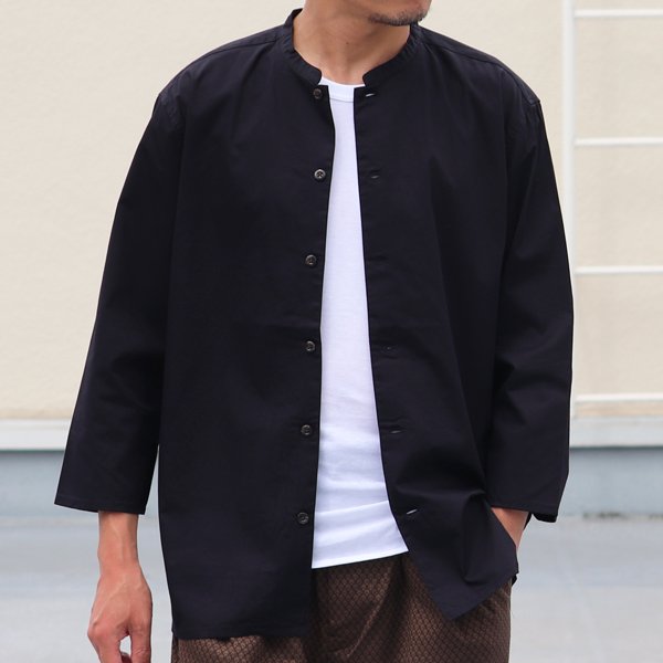 画像9: 【RE PRICE / 価格改定】コットンギャバジン マオカラー 七分袖 シャツジャケット【MADE IN JAPAN】『日本製』/ Upscape Audience