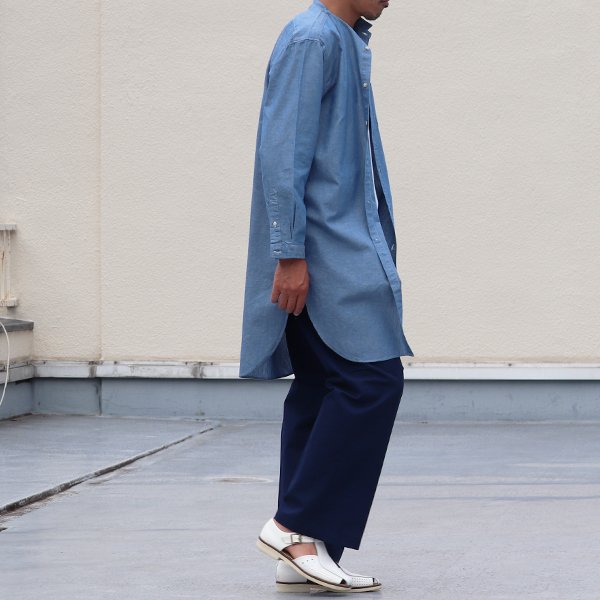 画像6: 【RE PRICE/価格改定】コットンリネンダンガリー ローマシャツコート【MADE IN JAPAN】『日本製』/ Upscape Audience