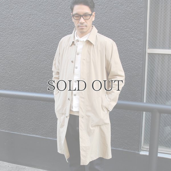 画像4: ヴィンテージナイロンオックス ルーズフィット ステンカラーロングコート【MADE IN JAPAN】『日本製』/ Upscape Audience