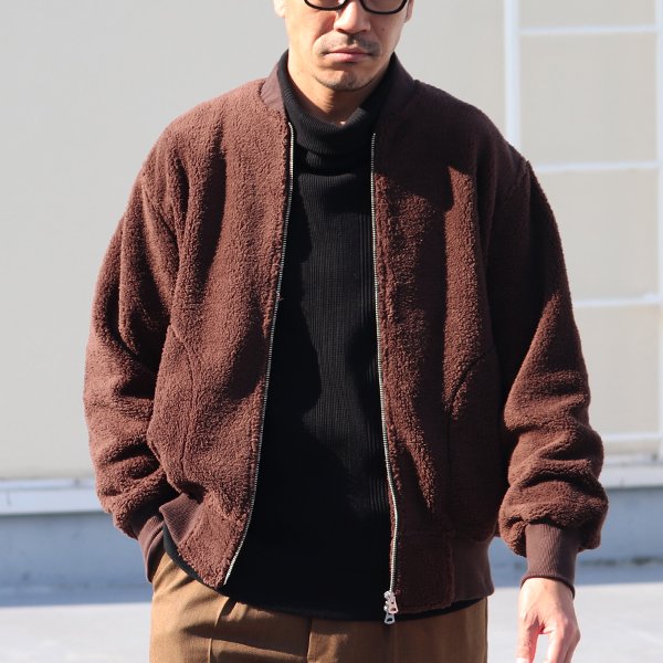 画像3: ソフトタッチ ボアフリース MA-1 ブルゾン【MADE IN JAPAN】『日本製』/ Upscape Audience