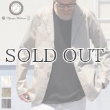 【RE PRICE / 価格改定】コットンリネンストレッチ2Bクラークジャケット『日本製』/ Upscape Audience