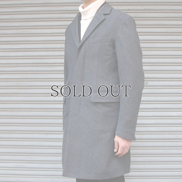 画像10: 610gウールメルトン比翼仕立3Bチェスターコート 【送料無料】 / Audience