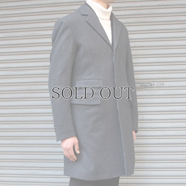 画像13: 610gウールメルトン比翼仕立3Bチェスターコート 【送料無料】 / Audience