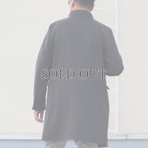 画像6: 550gイタリアNOBILIAビーバー比翼仕立てスタンドカラーコート / Audience