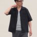 画像2: ソフトリネンコットンキャンバスオープンカラー5/Sシャツジャケット【MADE IN JAPAN】『日本製』/ Upscape Audience (2)