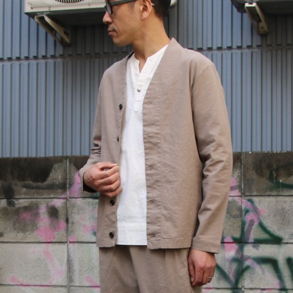 画像10: 綿麻ビンテージソフトキャンバス モックV/N カーデジャケット『日本製』/ Upscape Audience