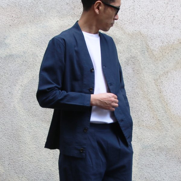 画像9: 綿麻ビンテージソフトキャンバス モックV/N カーデジャケット『日本製』/ Upscape Audience