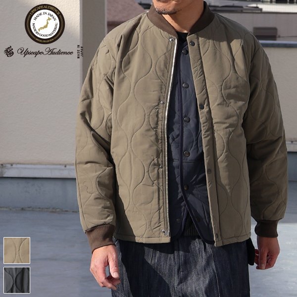 画像1: 【RE PRICE / 価格改定】Teflon（テフロン）耐水撥水コットンタッチナイロンウェーブキルトUS エアホースブルゾン【MADE IN JAPAN】『日本製』/ Upscape Audience