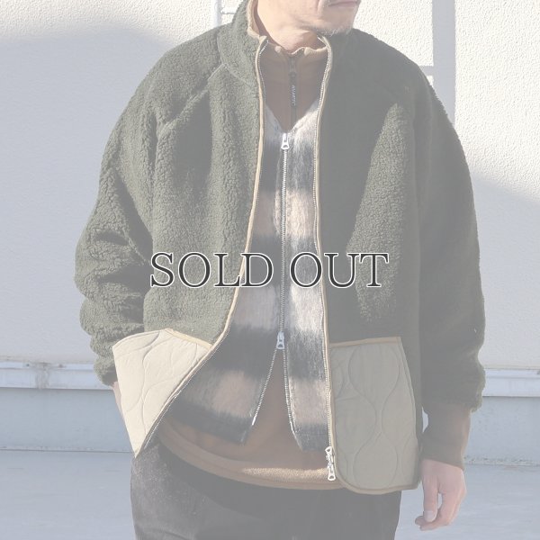 画像2: 【Lanificio Becagli（ベッカリー）】トスカーナボア NL ARMY スタンドブルゾン【MADE IN JAPAN】『日本製』/ Upscape Audience