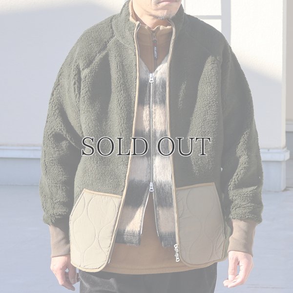 画像3: 【Lanificio Becagli（ベッカリー）】トスカーナボア NL ARMY スタンドブルゾン【MADE IN JAPAN】『日本製』/ Upscape Audience