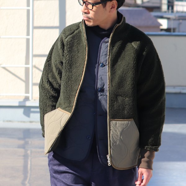 画像5: 【Lanificio Becagli(ベッカリー)】トスカーナボア NL ARMY スタンドブルゾン【MADE IN JAPAN】『日本製』【送料無料】/ Upscape Audience