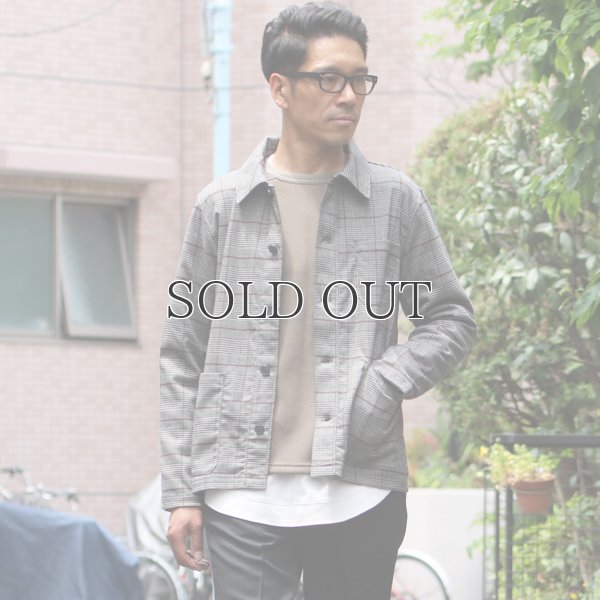 画像9: ギャバジンストレッチ チェック柄 カバーオールJKT『日本製』  / Upscape Audience