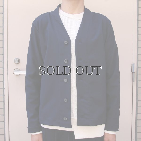 画像11: ギャバジンストレッチモックVネックカーデJacket【MADE IN JAPAN】『日本製』/ Upscape Audience