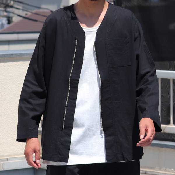 画像5: 【RE PRICE / 価格改定】ソフトリネンキャンバス ARMY ZIP 9分袖 ジャケット『日本製』/ Upscape Audience