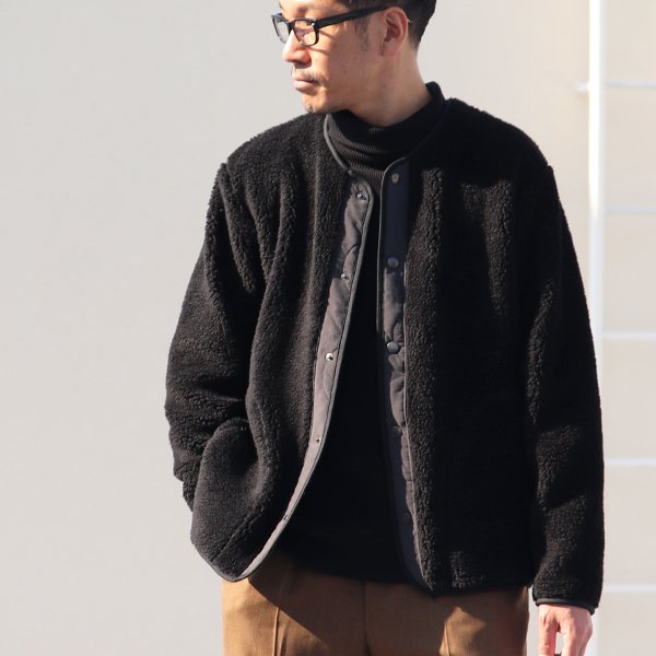 画像7: 【Lanificio Becagli（ベッカリー）】トスカーナボア スナップジャケット【MADE IN JAPAN】『日本製』【送料無料】/ Upscape Audience