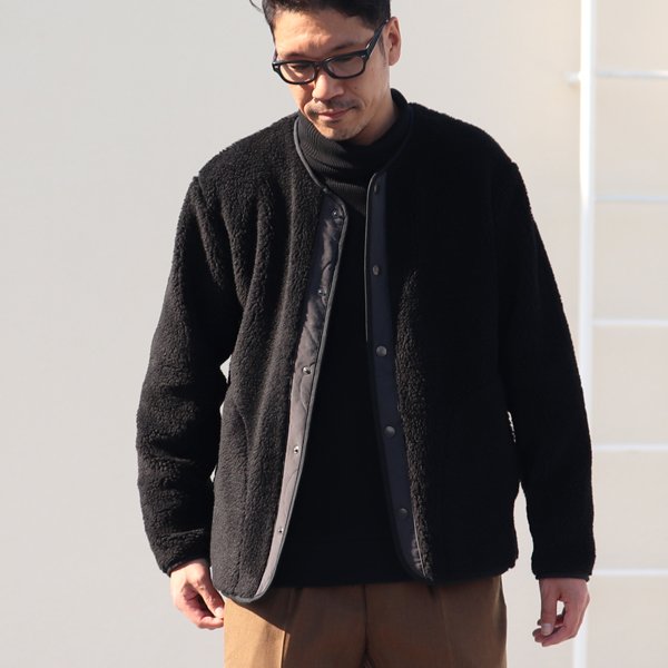 画像8: 【Lanificio Becagli（ベッカリー）】トスカーナボア スナップジャケット【MADE IN JAPAN】『日本製』【送料無料】/ Upscape Audience