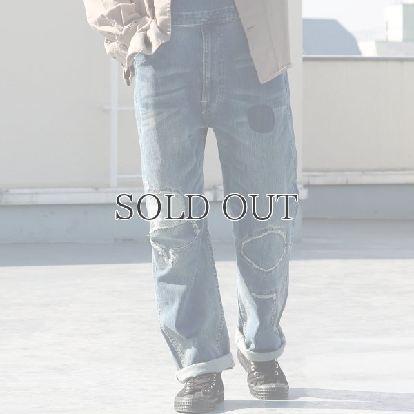 画像3: ヴィンテージウォッシュストレッチデニムオーバーオール 【送料無料】  / Audience