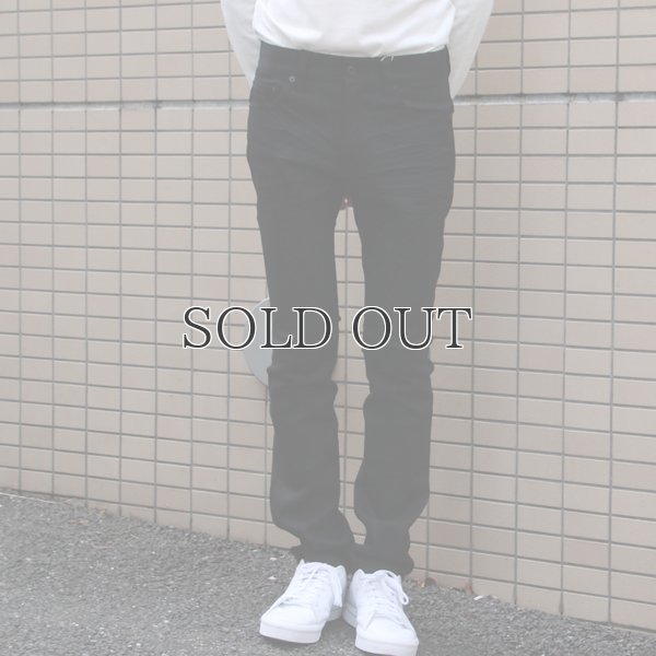 画像4: 黒×黒タイトフィットストレートデニムパンツ / Audience