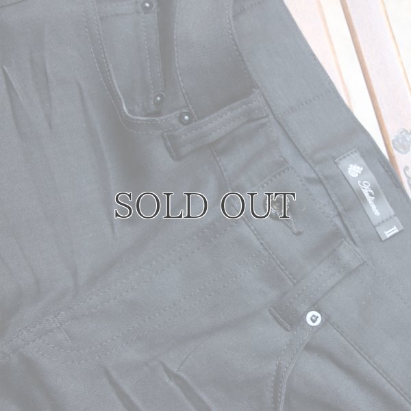 画像7: 黒×黒タイトフィットストレートデニムパンツ / Audience