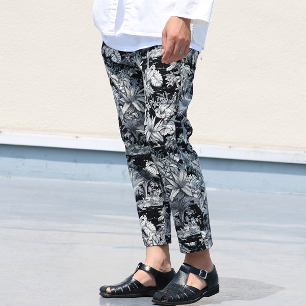 画像7: 【RE PRICE / 価格改定】綿麻キャンバスジャングルアロハプリント9分丈スラックス【MADE IN JAPAN】『日本製』/ Upscape Audience