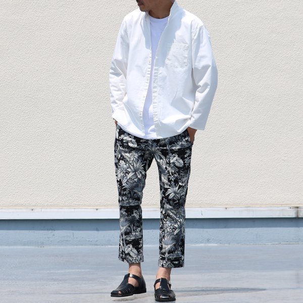 画像9: 【RE PRICE / 価格改定】綿麻キャンバスジャングルアロハプリント9分丈スラックス【MADE IN JAPAN】『日本製』/ Upscape Audience