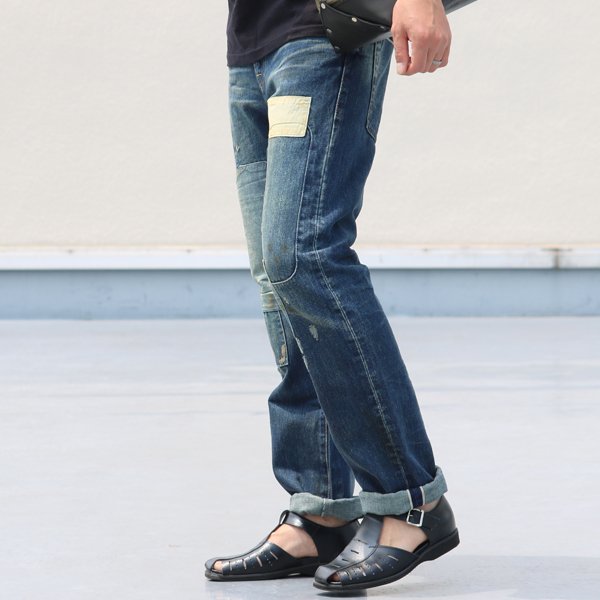 画像7: 【RE PRICE/価格改定】68'sヴィンテージ加工タイトフィットストレートセルヴィッチデニムパンツ  / Audience