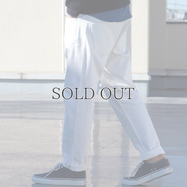 画像4: 赤耳（セルヴィッチ）白デニムアンクルパンツ  / Upscape Audience