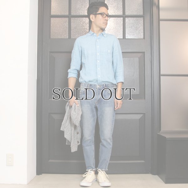 画像4: ヴィンテージ加工アンクル赤耳デニムパンツ 【送料無料】/ Audience