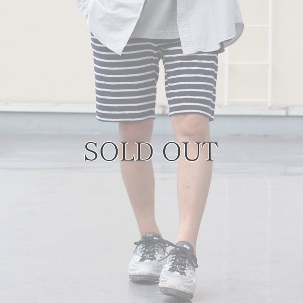 画像3: イズミールコットンパイルボーダーイージーショーツ【MADE IN JAPAN】『日本製』/ Upscape Audience